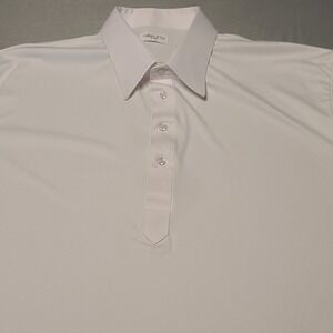 Collars & Co Dress Collar Polo Mens XL White Short Sleeve Performance Shirt #